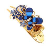 BAZEITFLOW Butterfly Flower Hair Clips for Women Tooth Clip Strong Hold Floral Hair Barrettes Charming Blue for Wedding Bridal Shower Dance Party