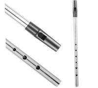 BAZEITFLOW C Key Irish Whistle Flute Metal Wind Instrument for Adults and Professional Beginner Recorder with Melodious Tone Silver Finish Traditional Woodwind for Music Lovers