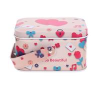 BAZEITFLOW Cartoon Big White Rabbit Candy Tin Box with Lid, Portable Metal Box for Holiday Sweets, Vintage Square Candy Storage Container Suitable for Party Favors and Packaging