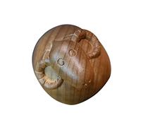 BAZEITFLOW Carved Wooden Sheep Ornament Handcrafted Artisanal Wood Craft Desktop Decoration for Living Office Home Decor Gift