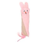 BAZEITFLOW Catnip Stuffed Chew for Cats with Crinkle Paper Natural Catnip Indoor Cat Molar for Biting Scratching Teeth Grinding Cute Plush Pink Rabbit Shape to Stimulate Play and Stress
