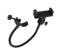 BAZEITFLOW Cell Phone Clip Microphone Stand Soft Tube Phone Holder Multi-function Microphone Stand Tray Attachment for Desk Use Adjustable Clamp
