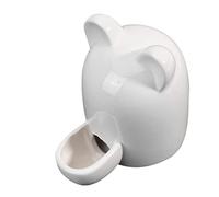 BAZEITFLOW Ceramic Cat Ears Automatic PET Feeder and Water Dispenser 100ml Drinking Bowl for Hamsters and Rabbits Self-Dispensing PET Supplies in White