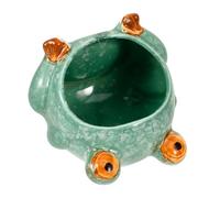 BAZEITFLOW Ceramic Hamster Nest Lovely Small Animal Hideout Cooling Frog Shaped Ceramic House for Dwarf Hamsters Mice Gerbils Durable Easy to Clean Pet Retreat for Improved Sleep