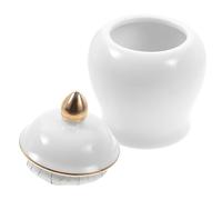 BAZEITFLOW Ceramic Tea Canister with Sealed Lid Multi Function Kitchen Storage Jar for Loose Tea Sugar Coffee Candy Decorative Mini Storage Container for Home and Party Use