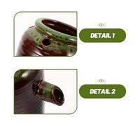 BAZEITFLOW Ceramic Water Fountain Jar with Recirculating Flow for Indoor Outdoor Garden Small Spitter for Fish Aquarium Ornament Patio Tabletop Decor Oxygenating Aquatic Ecosystem Enhancer