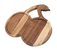 BAZEITFLOW Cherry Shaped Wood Serving Platter Smooth Finish Rustic Japanese Style Multi-Scene Use for Party Snacks Cheese Coffee and Bathroom Essentials