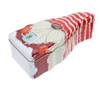 BAZEITFLOW Christmas Candy Storage Box with Lid, Metal Tin for Cookies and Chocolates, Portable Iron Candy Organizer for Holiday Party Supplies, Festive Christmas Sweets Container