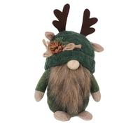 BAZEITFLOW Christmas Gnome Doll with Deer Antlers Soft Cloth and PP Cotton Forest Theme Tabletop Centerpiece Decoration for Home Office Xmas Party