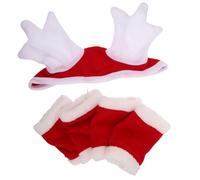 BAZEITFLOW Christmas Horse Costume with Santa Hat and Soft Horse Leg Wraps Holiday Outfit for Parades Parties and Festive Equine Decorations