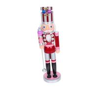 BAZEITFLOW Christmas Nutcracker Christmas Decorations Nutcracker Soldier Decoration Xmas Ornaments Characters Statue Puppet Red Wood