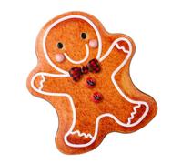 BAZEITFLOW Christmas Tinplate Storage Box Capacity Candy Biscuit Tin with Cartoon Gingerbread Man Design Festive Decorative Xmas Treat Case for Holiday Party