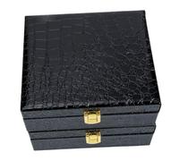 BAZEITFLOW Cigar Storage Box 2pcs Portable Cigar Case with Handle Buckle Reusable Travel Proof for Smoking Enthusiasts