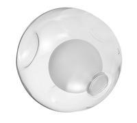 BAZEITFLOW Clear Double Glass Globe Lampshade with Triple Recessed Design for Bulb Transparent Round Dome Cover for Modern Pendant and Ceiling Lights Heat Dissipating Lighting Replacement