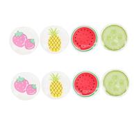 BAZEITFLOW Cooling Eye Masks 8pcs Fruit-shaped Gel Ice Pads Pvc Reusable Wear-resistant Ice Eye Patch for Soothing Office Use and Sleep Relief