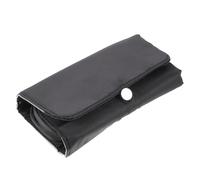 BAZEITFLOW Cosmetic Storage Roll Makeup Brush Bag Foldable Multifunctional Black Travel Organizer Pouch for Professional Makeup Tools