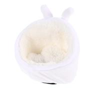 BAZEITFLOW Cozy Small Pet Nest Plush Hamster Rest House Guinea Pig Hideout Warm Sleeping Bed Soft Cotton Nest for Hamsters Rabbits Chinchillas with Unique Cow Design
