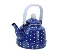 BAZEITFLOW Creative Dot Enamel Teapot with Steel Handle Water Kettle for Gas and Induction Cookers Large Capacity Home Kitchen Pot with Overflow Spout and Fast Heat Conduction