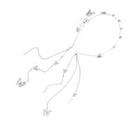 BAZEITFLOW Crystal Butterfly Tassel Headband for Women Elegant Headdress Hair Accessory Lightweight Comfortable Chic for Parties Weddings and Festivals