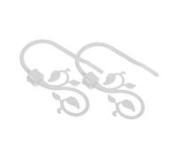 BAZEITFLOW Curtain Tieback Hooks Sturdy and Versatile Zinc Alloy White 2pcs with Leaf Shaped Design Drapery Holdbacks for Window Decoration and Elegant Home Décor