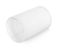 BAZEITFLOW Cylinder Fabric Lamp Shade for Desk Lamps Base Soft Light Diffuser for Home Cafe Party Easy Assembly Fit Bedside White Linen Texture