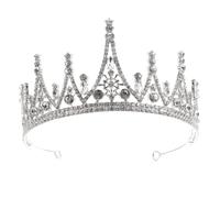 BAZEITFLOW Delicate Silver Birthday Crown Tiara Headband for Elegant Alloy Hair Accessory for Party Wedding and Special Occasions Versatile Decorative Headdress