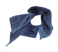 BAZEITFLOW Denim Blue Square Fabric Hair Ties Set Large Chunky Elastic Ponytail Holders for Women Thick Hair Bands