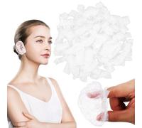 BAZEITFLOW Disposable Soft Hair Shower and 200pcs Dye Caps for Ear Protective Use the Touch Pe Plastic Ear Covers Easy to Defenders Men and Women
