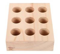 BAZEITFLOW DIY 9-hole Wooden Insect Pin Holder Stand for Specimen Making, Pin Organizer Base for Bug Storage, Educational Science Display Tool