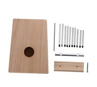 BAZEITFLOW DIY Thumb Piano for Boys and Girls, 10-note Hand Painted Small Finger Kalimba Musical Instrument, Synthetic Material, Beige Colour, Unique Appearance for Creative Drawing