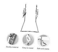 BAZEITFLOW Double Kickstand Bicycle Parking Rack Repair Foot Bracket for Bikes Stable Center Stand Bike Floor Stand for Maintenance and Storage
