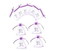 BAZEITFLOW Drawstring Lavender Sachet Bags Mesh Empty Spice Bags for Dried Flowers Aromatherapy Storage Deep Purple 10pcs Suitable for Lavender 12g