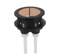BAZEITFLOW Dual Flush Toilet Push Button Replacement Round Valve for Bathroom Water Tank Easy Installation Elegant Rose Gold Finish for Traditional Cistern Repair