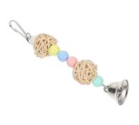 BAZEITFLOW Durable Bird Foraging Hanging for Parakeet Cockatiel Parrot Chew with Bell Interactive Chewing and Shredding Fun for Cage Birds Enhances Bonding and Reduces Destructive Behavior