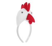 BAZEITFLOW Easter Rooster Headdress Headband for Girls Cute Cartoon Rooster Hair Accessory White Cloth Costume Accessory Easy to Wear for Holidays and New Year's