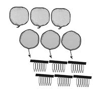 BAZEITFLOW Elastic Wig Net Caps 12pcs Set with 3 Round Nets 6inch 5.5x7inch Breathable Adjustable Hairdressing Wig Mesh for Salon and Personal Use