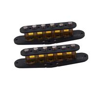 BAZEITFLOW Electric Guitar Pickup Slug Bobbin Covers Accessories in Metal 2pcs Black Lightweight for DIY Parts Suitable for Electric Guitarists and Luthiers