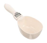 BAZEITFLOW Electronic Pet Food Scoop with Precise Digital Scale, Detachable White Measuring Spoon for Dog and Cat Feeding, Multi-use Electronic Food Measuring Tool for Kitchen and Pet