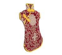 BAZEITFLOW Elegant Chinese Style Wine Bottle Wrap Pouch Silk Satin Embroidered Wine Bottle Cover for Weddings Birthdays Housewarming Parties