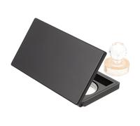 BAZEITFLOW Empty Eyeshadow Palette 3-color Matte Black Makeup Tray with Mirror, 3 Round Aluminum Pans and Double-sided Tape, Compact Eyeshadow Case for Travel and Professional Use