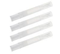BAZEITFLOW Empty Nail Oil Pen with Brush Tip 4ml 4pcs Refillable Cuticle Oil Applicator for Manicure Salon and Home Nail Care Storage Container