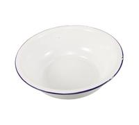 BAZEITFLOW Enamel Wash Basin Vintage Foot Soaking Basin for Washing Feet Face Laundry Durable Enamelware Soup Bowl for Kitchen Bathroom Use
