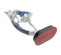 BAZEITFLOW European Style Blue Resin Dancing Girl Figurine, Small 22Cm Ballet Sculpture Home Decor Ornament, Birthday Present for and Collectible Display