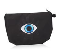 BAZEITFLOW Evil Eye Cosmetic Bag Large Travel Makeup Organizer Toiletry Bag for Women Portable Skincare Storage Pouch Blue Eye Print