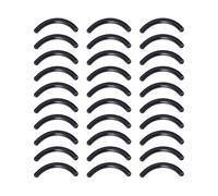 BAZEITFLOW Eyelash Curler Replacement Pads Flexible 200pcs Silicone Rubber Cushions No Hurt to Eyelashes Black Strips Beauty Tools