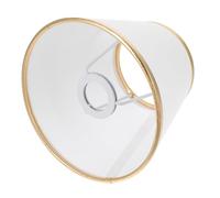 BAZEITFLOW Fabric Lampshade for Chandelier and Table Lamp Small Gold Edge White Decorative Light Cover Modern Living Lamp Shade Easy to Install for Bedroom Office Hotel