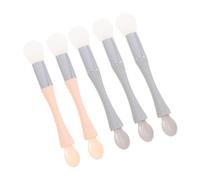 BAZEITFLOW Face Care Mask Applicators Double Ends Mud Mask Tools 5Pcs Silicone Dual Head Facial Brush for Women Soft Bristle Skin Treatment at Home Spa Routine