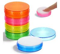 BAZEITFLOW Finger Moisture Counting Money Office Document Moistener 5pcs Non-Slip Cylinder Sponge for Bank Store Easy to Clean Plastic Tool