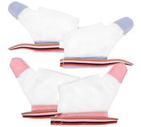 BAZEITFLOW Finger Stop Gloves 2 Pairs Washable Nylon Mittens Adjustable for Hand Protection and Finger Biting Prevention