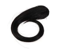 BAZEITFLOW Fluffy Fake Bang Wig for Women with Comb Natural Black Voluminous Side Fringe Hair Extension Easy to Wear and Material